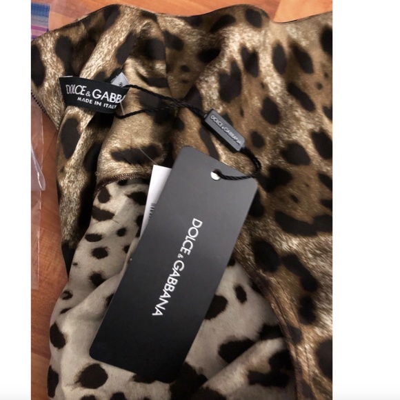 DOLCE&GABBANA Leopard-print cady minidress - Picture 7 of 7